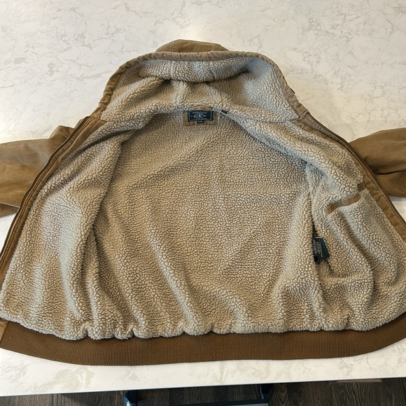 GH Bass Men’s Hooded Workwear Coat Brown Barn Chore Western Jacket XL - Picture 13 of 16